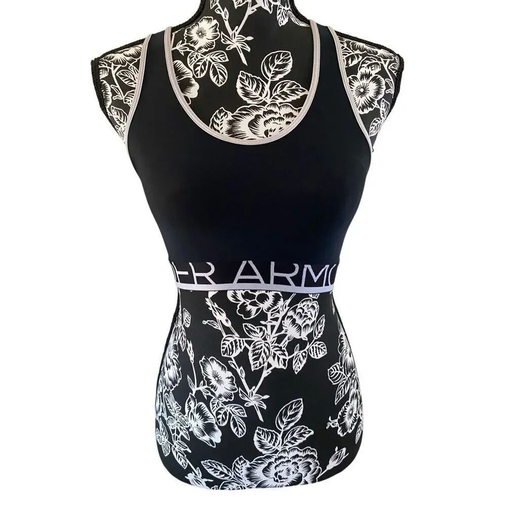 Under Armour Racerback Sports Bra Athleisure Workout Yoga Sporty